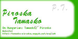 piroska tamasko business card